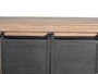 GINER Y COLOMER Mueble de TV de madera de mango y metal natural y gris